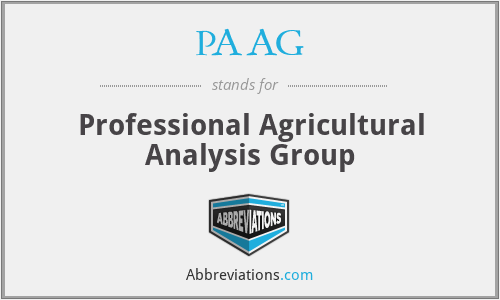 PAAG - Professional Agricultural Analysis Group