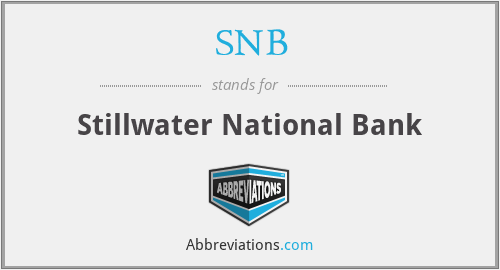 SNB - Stillwater National Bank