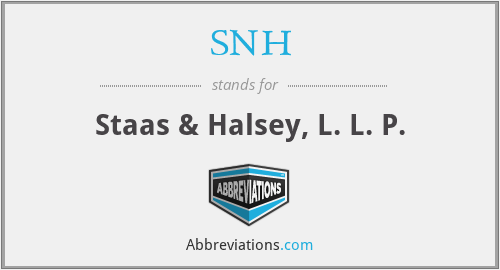 SNH - Staas & Halsey, L. L. P.