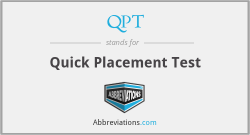 QPT - Quick Placement Test