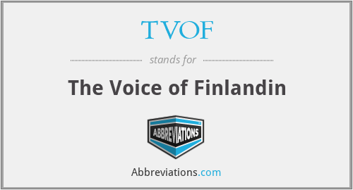 TVOF - The Voice of Finlandin