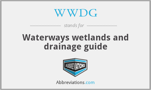WWDG - Waterways wetlands and drainage guide