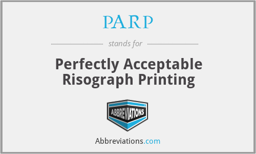 PARP - Perfectly Acceptable Risograph Printing