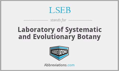 LSEB - Laboratory of Systematic and Evolutionary Botany