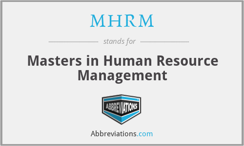 MHRM - Masters in Human Resource Management