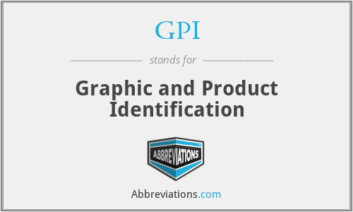 GPI - Graphic and Product Identification