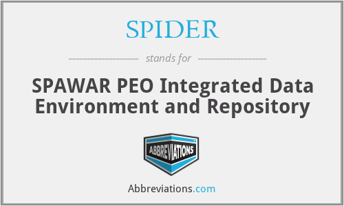 SPIDER - SPAWAR PEO Integrated Data Environment and Repository