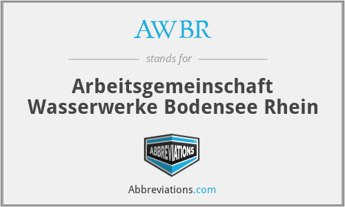 AWBR - Arbeitsgemeinschaft Wasserwerke Bodensee Rhein