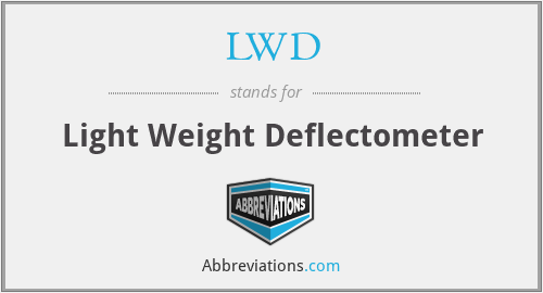 LWD - Light Weight Deflectometer