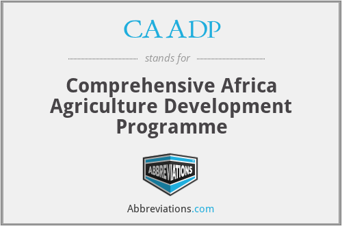 CAADP - Comprehensive Africa Agriculture Development Programme