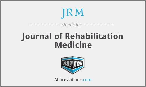 JRM - Journal of Rehabilitation Medicine