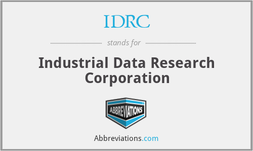 IDRC - Industrial Data Research Corporation
