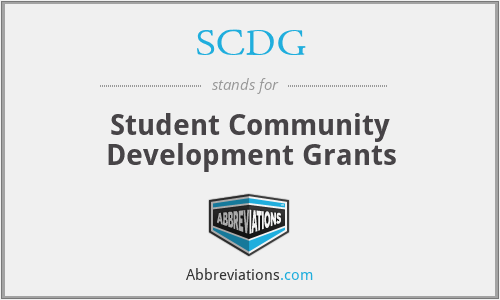 SCDG - Student Community Development Grants