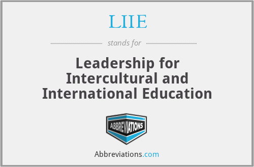 LIIE - Leadership for Intercultural and International Education