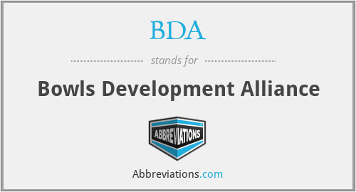 BDA - Bowls Development Alliance