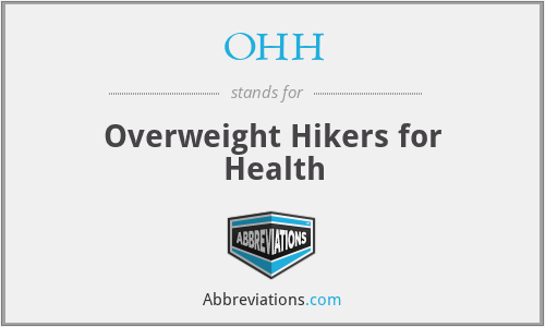 OHH - Overweight Hikers for Health
