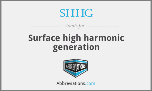 SHHG - Surface high harmonic generation