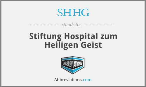 SHHG - Stiftung Hospital zum Heiligen Geist