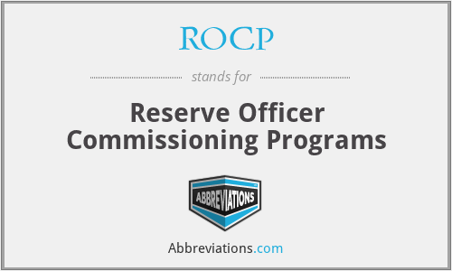 ROCP - Reserve Officer Commissioning Programs