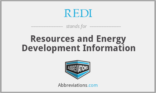 REDI - Resources and Energy Development Information