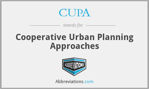 CUPA - Cooperative Urban Planning Approaches