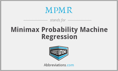 MPMR - Minimax Probability Machine Regression