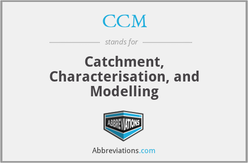 CCM - Catchment, Characterisation, and Modelling