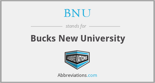BNU - Bucks New University