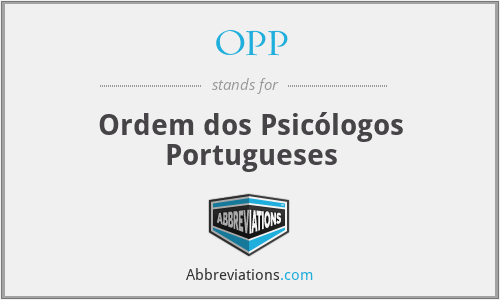OPP - Ordem dos Psicólogos Portugueses