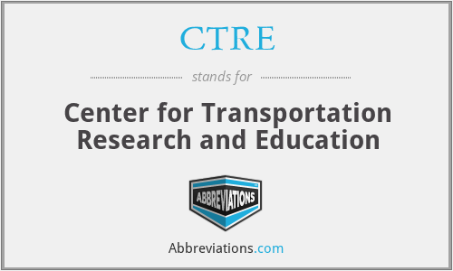 CTRE - Center for Transportation Research and Education