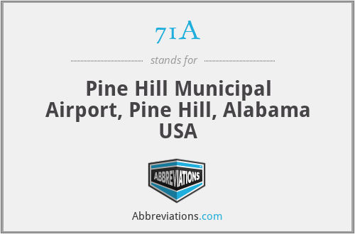 71A - Pine Hill Municipal Airport, Pine Hill, Alabama USA