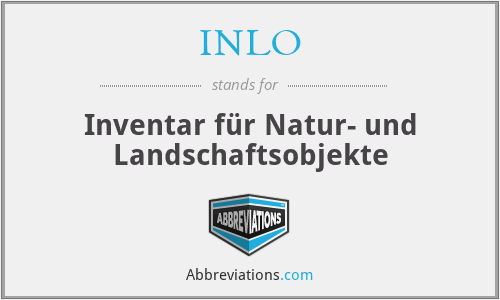 INLO - Inventar für Natur- und Landschaftsobjekte