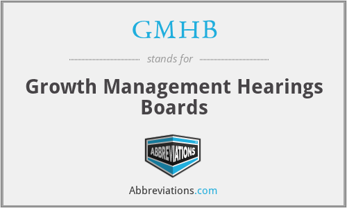 GMHB - Growth Management Hearings Boards