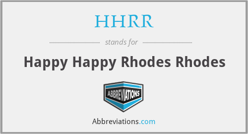 HHRR - Happy Happy Rhodes Rhodes