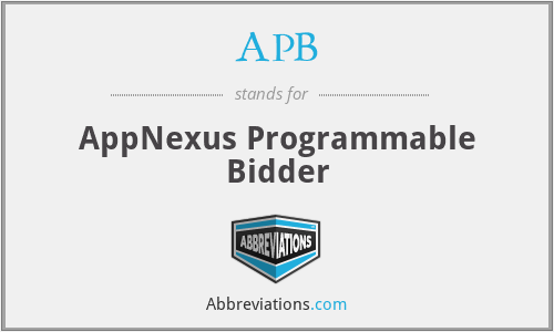 APB - AppNexus Programmable Bidder