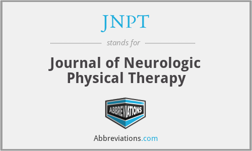 JNPT - Journal of Neurologic Physical Therapy