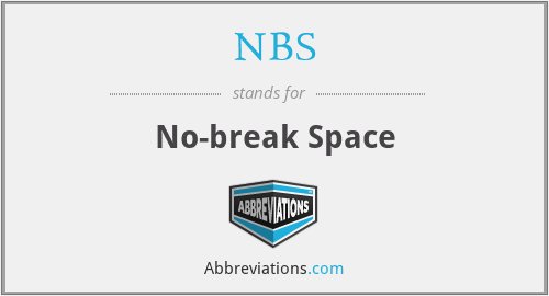 NBS - No-break Space