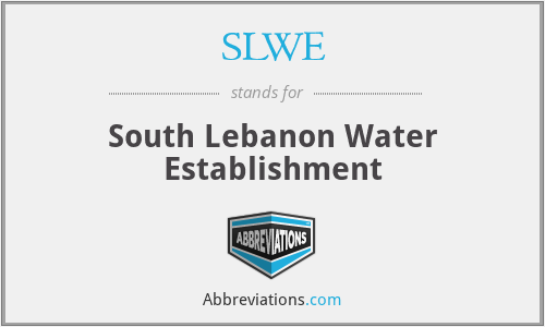 SLWE - South Lebanon Water Establishment