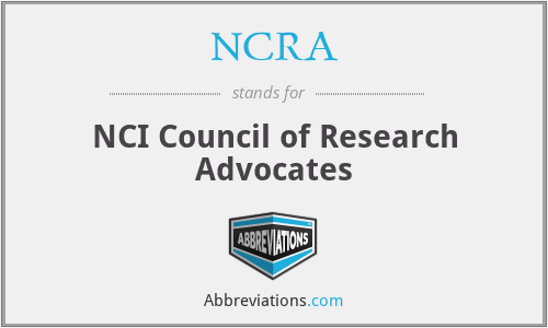 NCRA - NCI Council of Research Advocates
