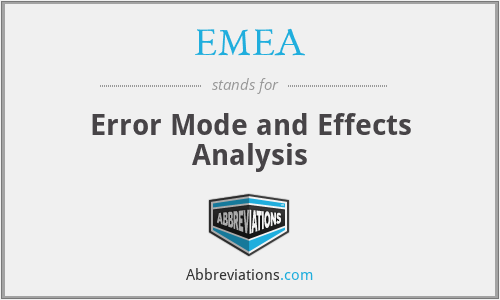 EMEA - Error Mode and Effects Analysis