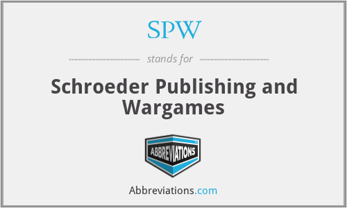SPW - Schroeder Publishing and Wargames