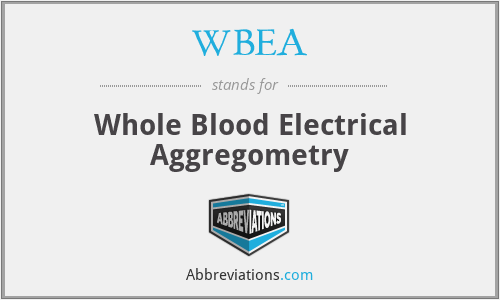 WBEA - Whole Blood Electrical Aggregometry