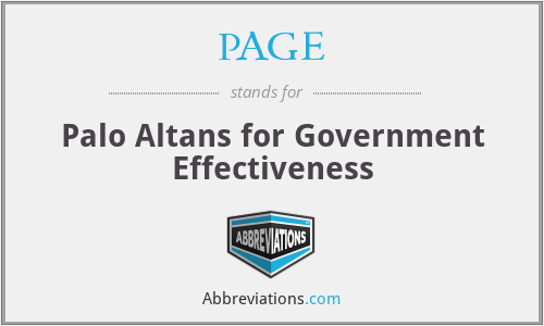 PAGE - Palo Altans for Government Effectiveness