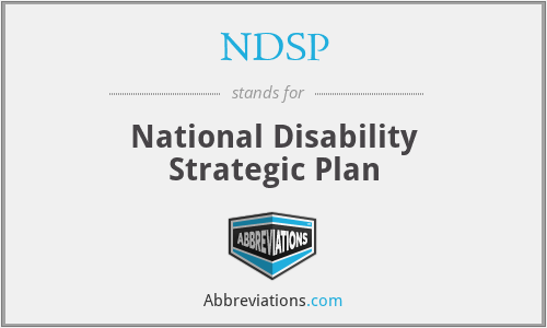 NDSP - National Disability Strategic Plan