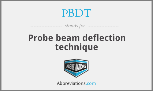 PBDT - Probe beam deflection technique