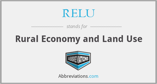 RELU - Rural Economy and Land Use