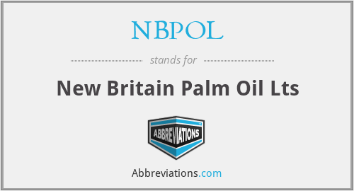 NBPOL - New Britain Palm Oil Lts