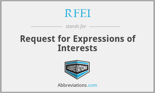 RFEI - Request for Expressions of Interests