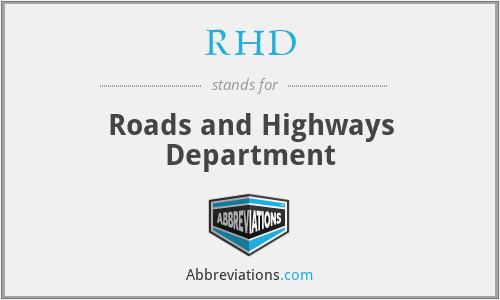 RHD - Roads and Highways Department