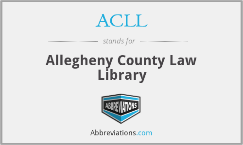 ACLL - Allegheny County Law Library